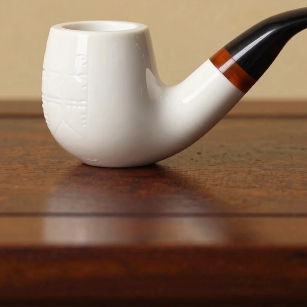 Aged Meerschaum Pipe with Amber Stem
