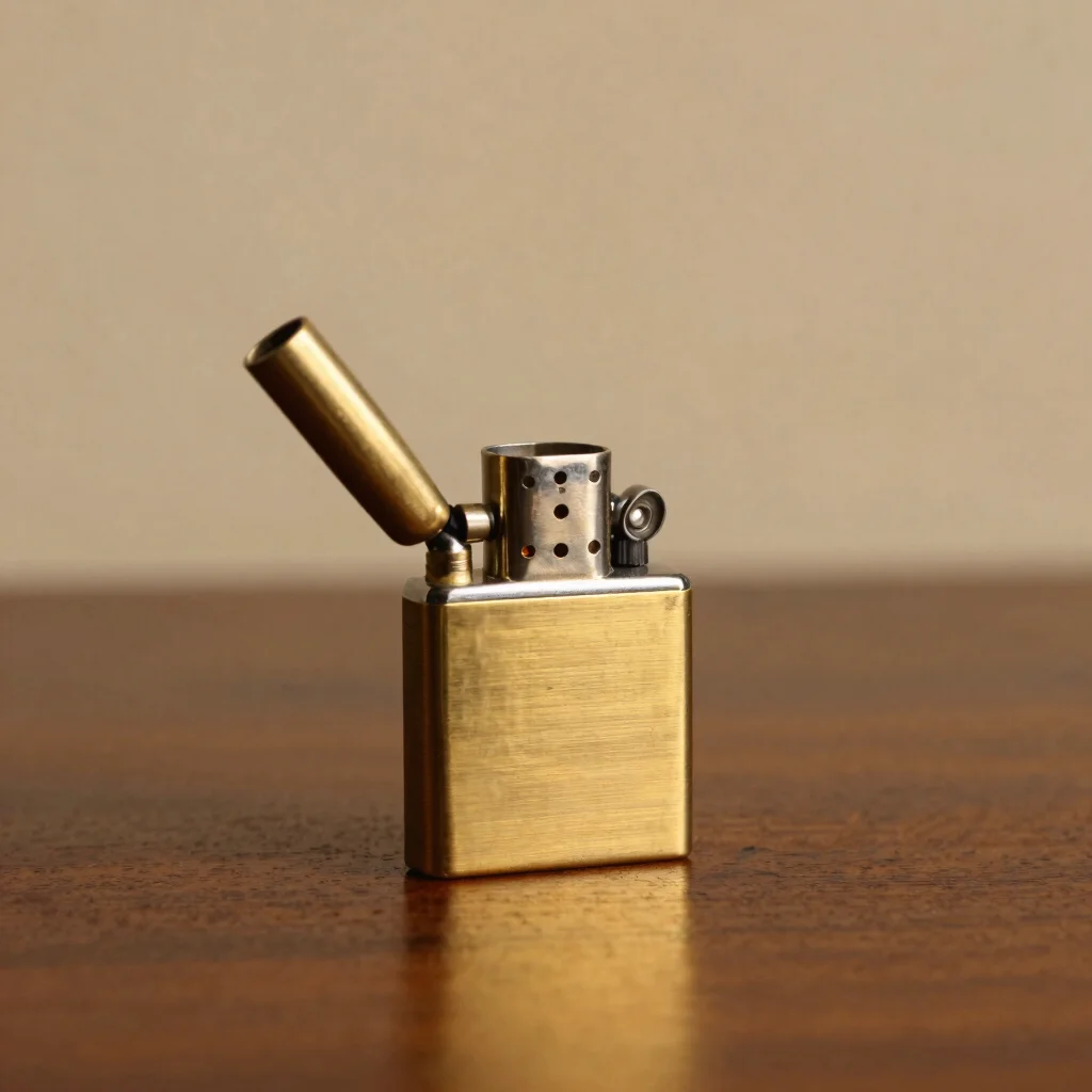 Classic Soft Flame Brass Pipe Lighter
